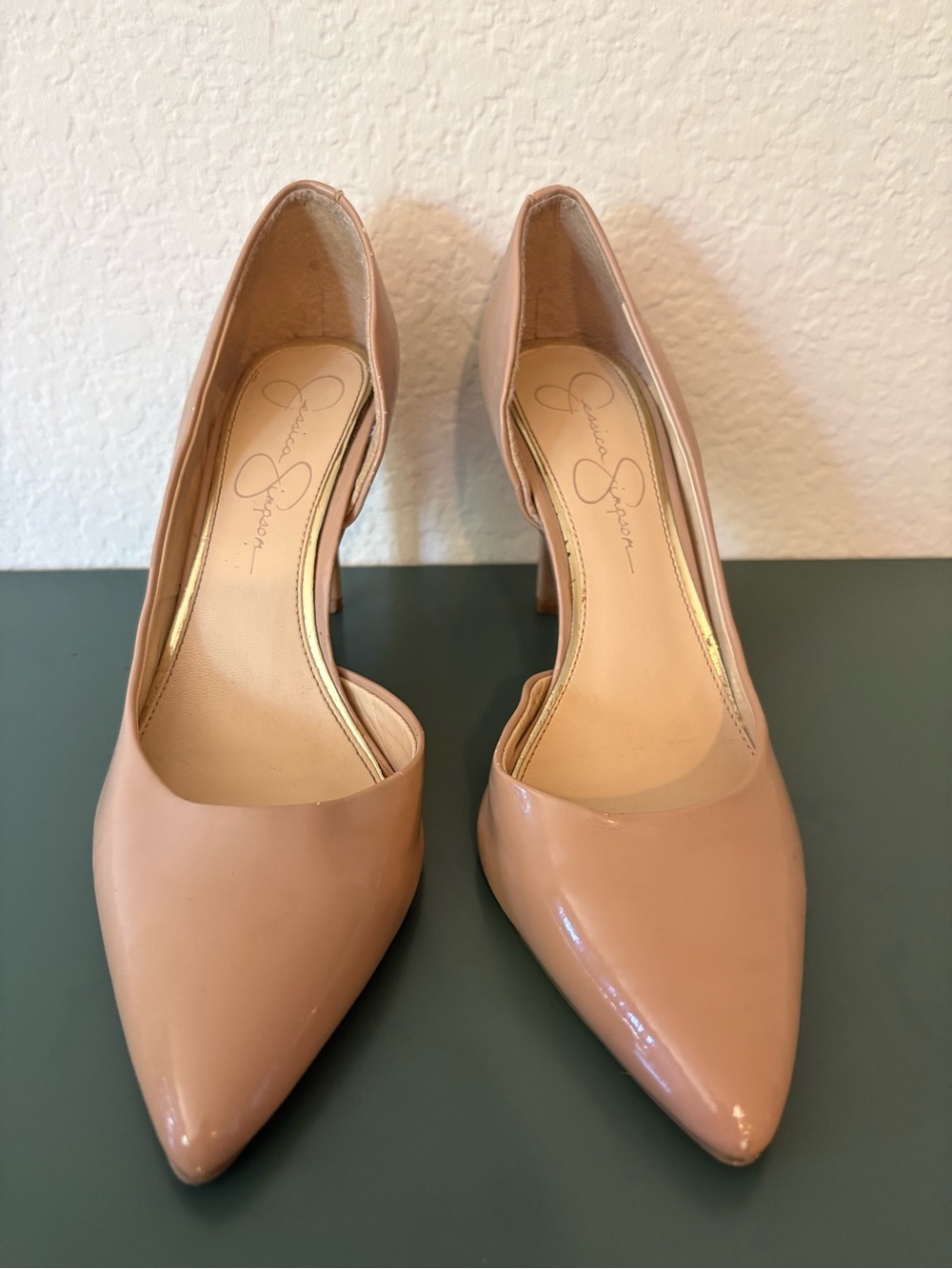 Jessica Simpson nude heels, size 8